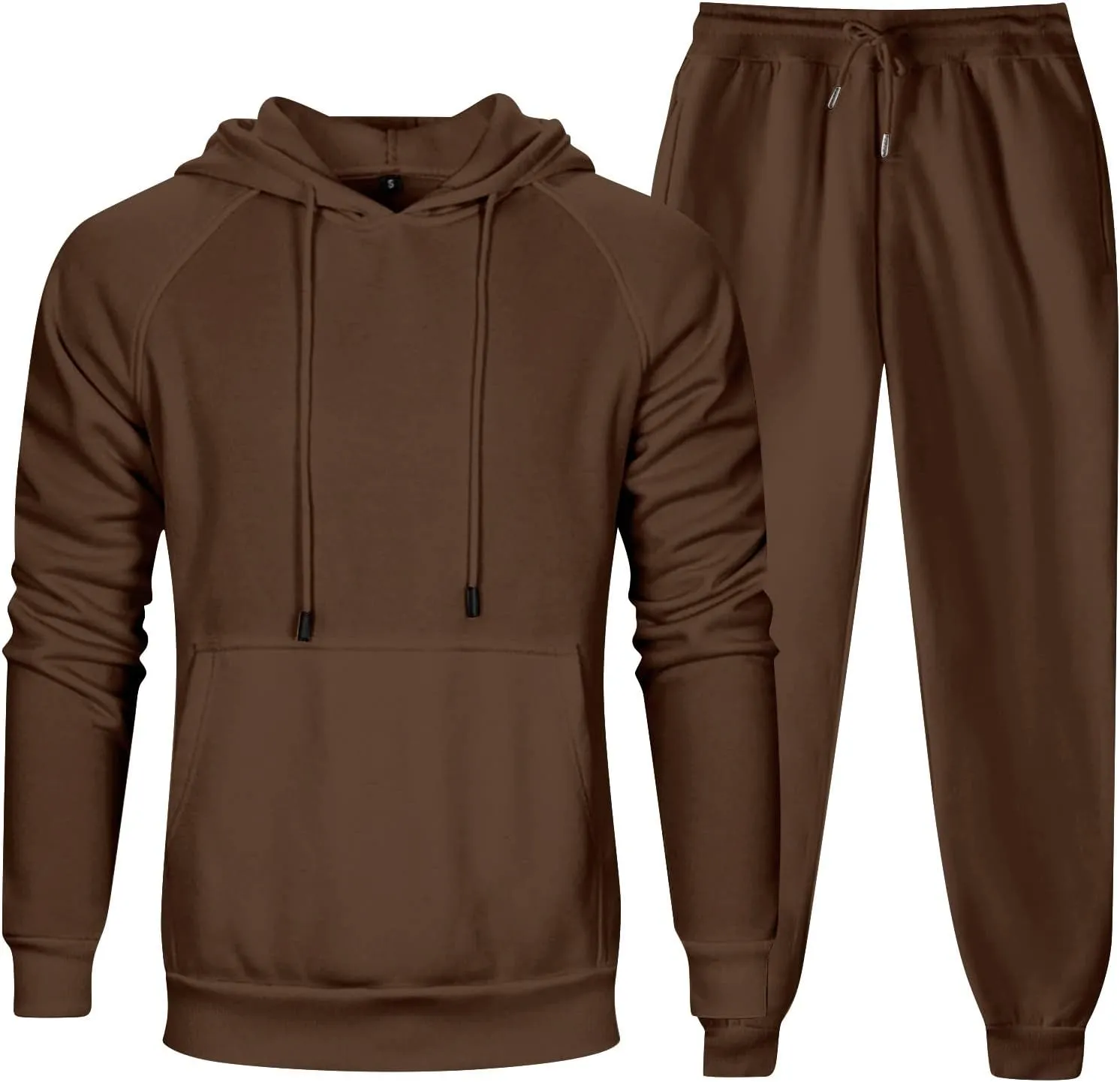 Muyise Men's Jogging Tracksuit 2 Piece Athletic Outfit Long Sleeve Hoodie and Pants Sports Athletic Sweatsuit Pullover Suits
