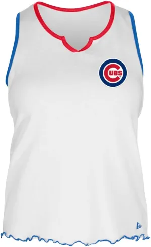 New Era Women's MLB Summer Tank Top (US, Alpha, Small, Regular, Regular, White, Chicago Cub)