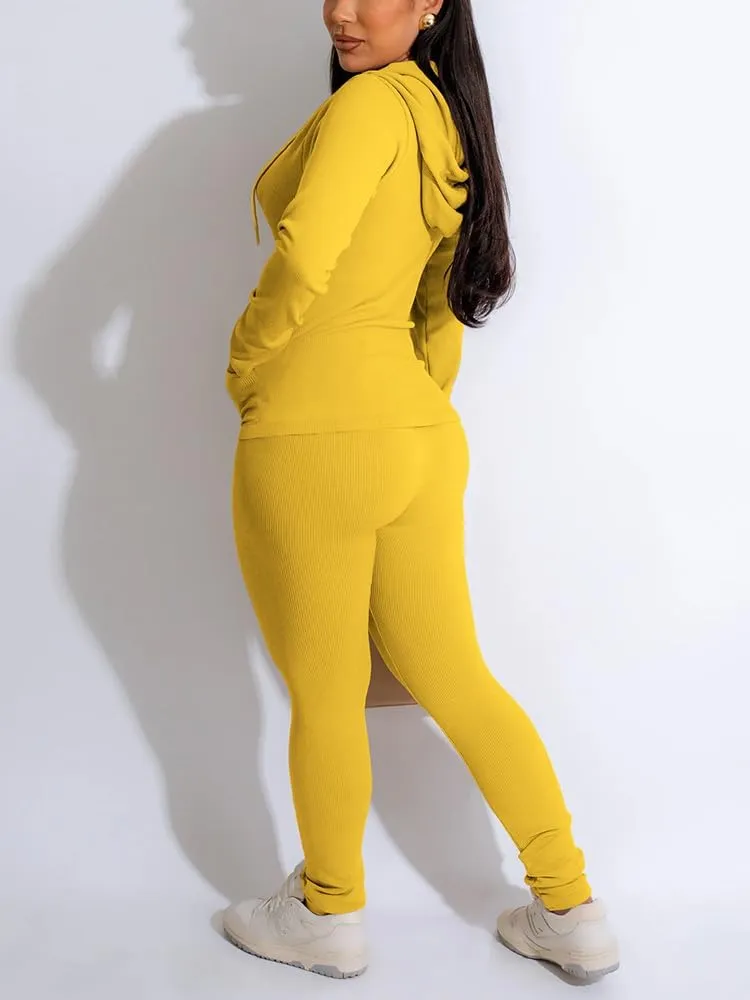 Nimsruc Two Piece Outfits for Women Casual Bodycon Sweatsuits