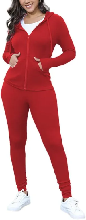 Nimsruc Two Piece Outfits for Women Casual Bodycon Sweatsuits