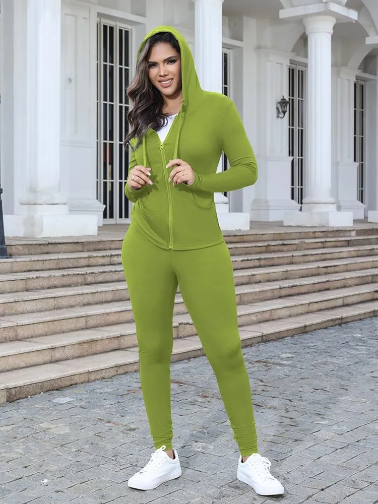 Nimsruc Two Piece Outfits for Women Casual Bodycon Sweatsuits
