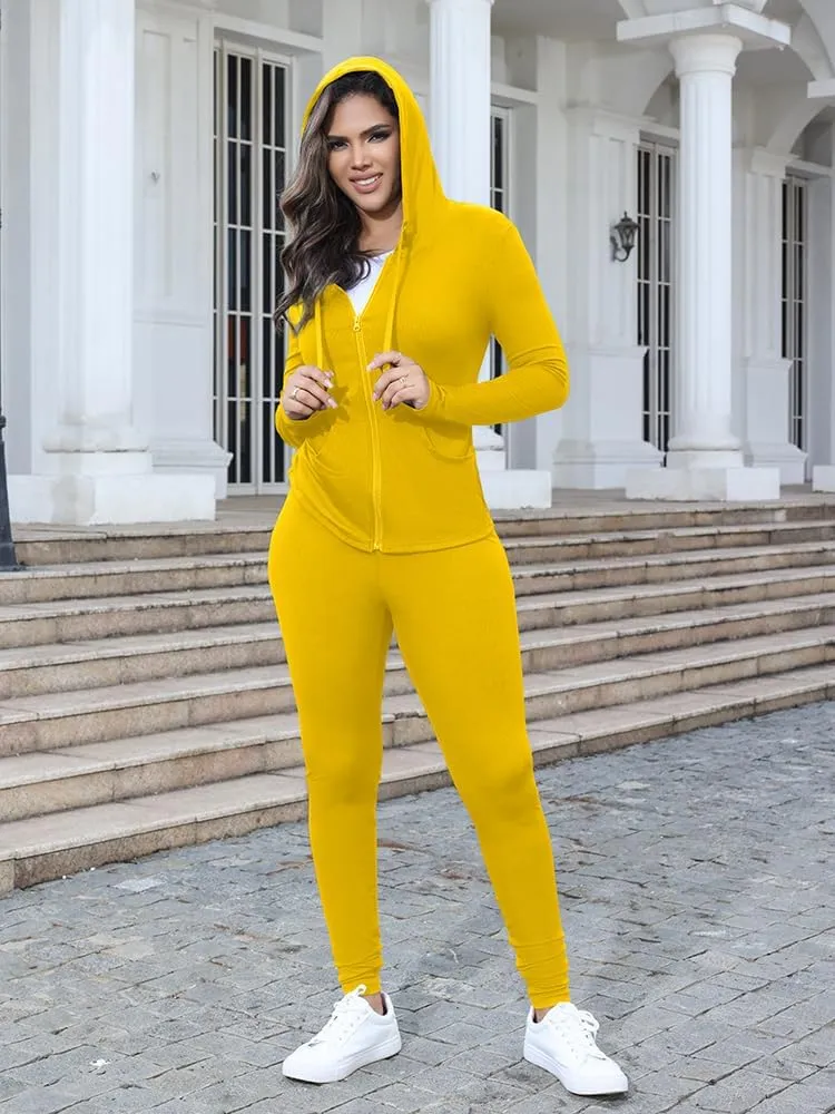 Nimsruc Two Piece Outfits for Women Casual Bodycon Sweatsuits