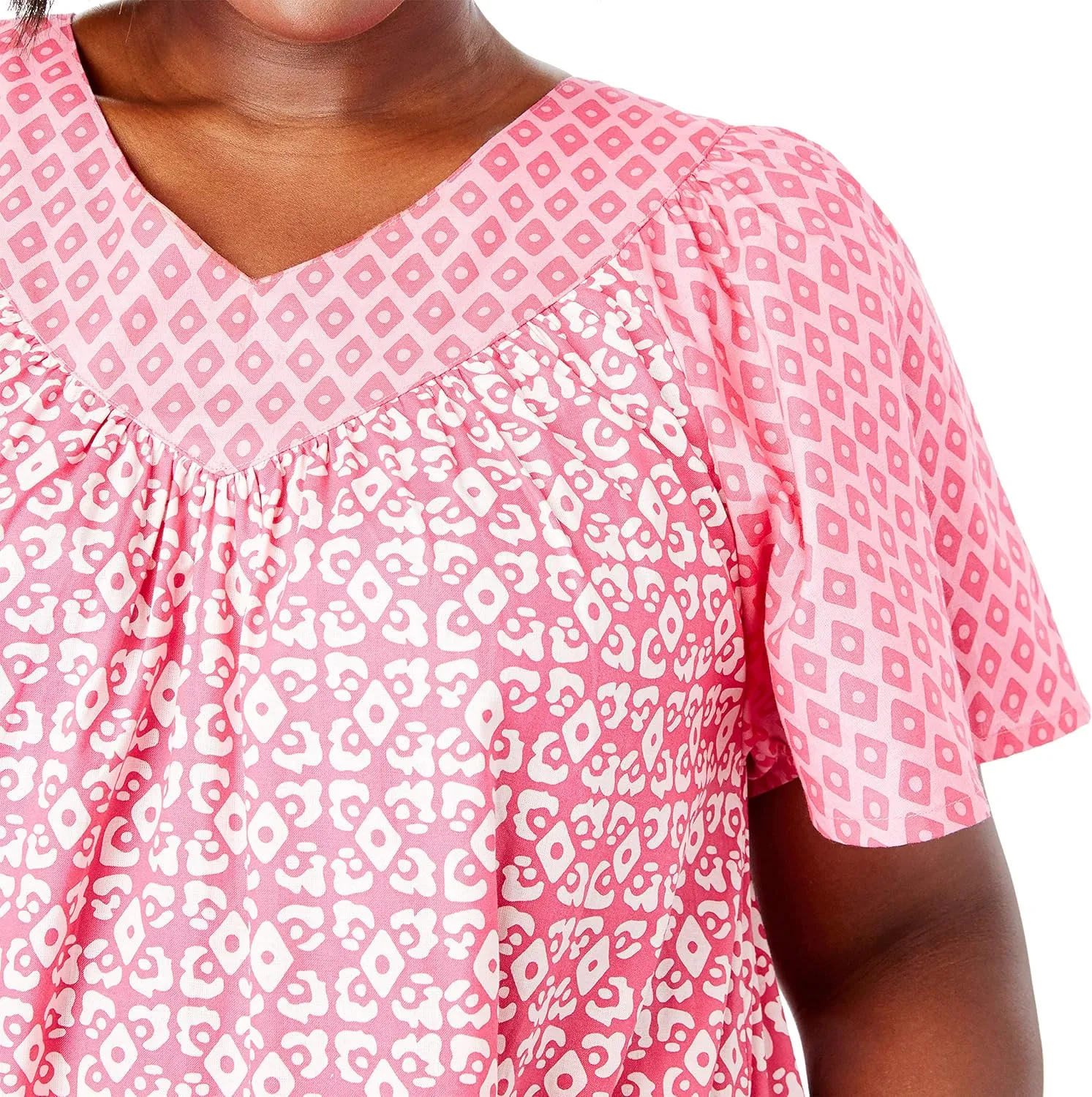 Only Necessities Plus Size Long Tiered Print Lounger