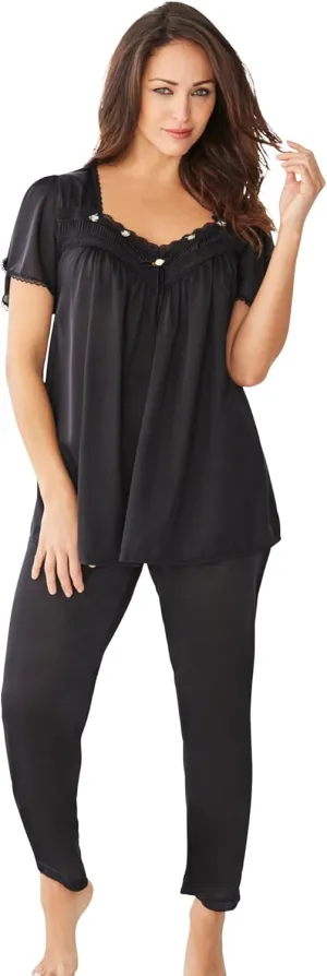 Only Necessities Plus Size Silky 2-Piece PJ Set