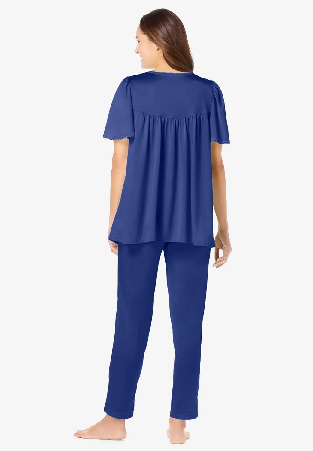 Only Necessities Plus Size Silky 2-Piece PJ Set