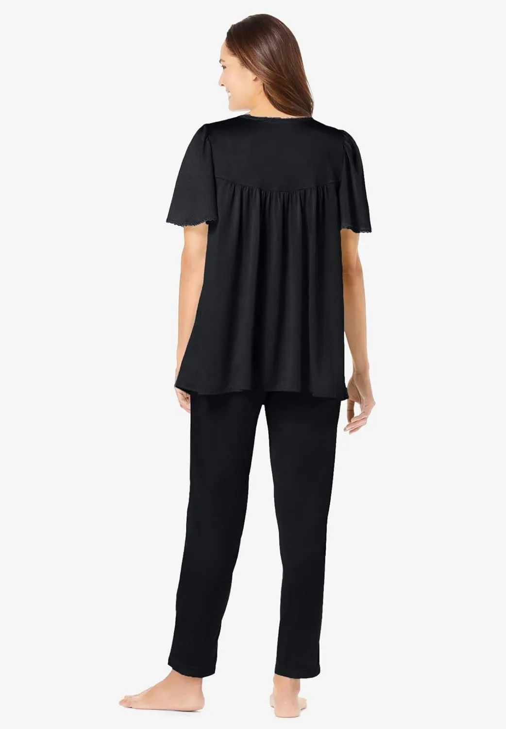 Only Necessities Plus Size Silky 2-Piece PJ Set