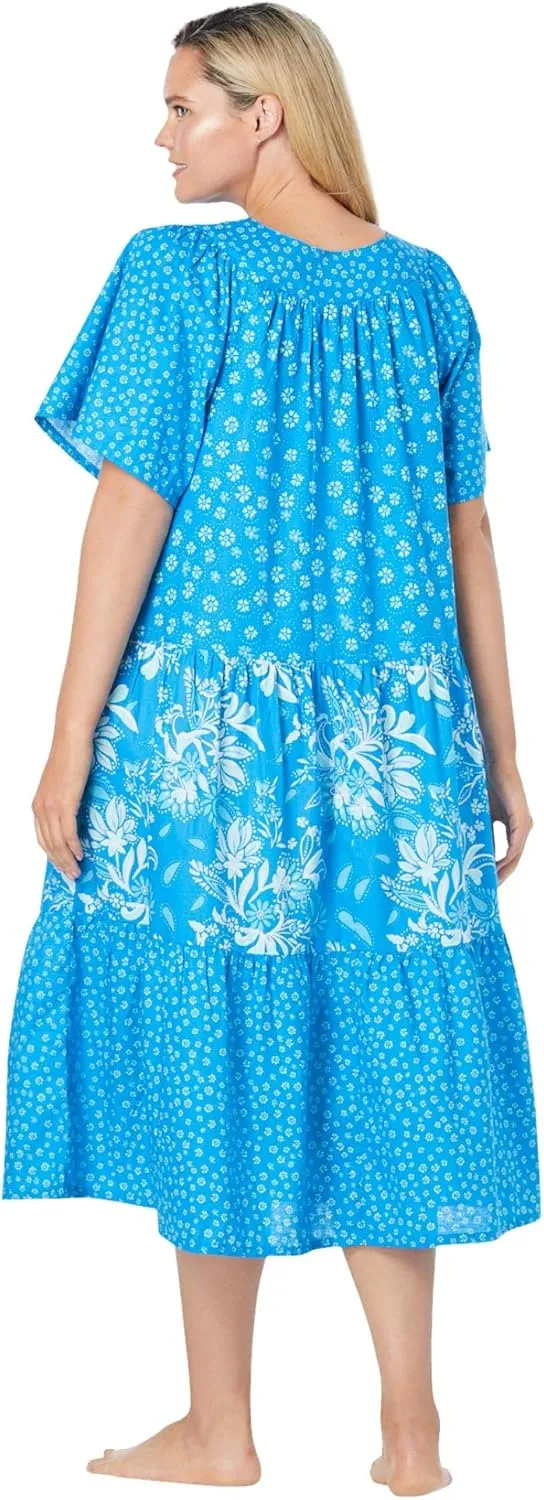 Only Necessities Plus Size Tiered Print Lounger