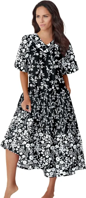 Only Necessities Plus Size Tiered Print Lounger