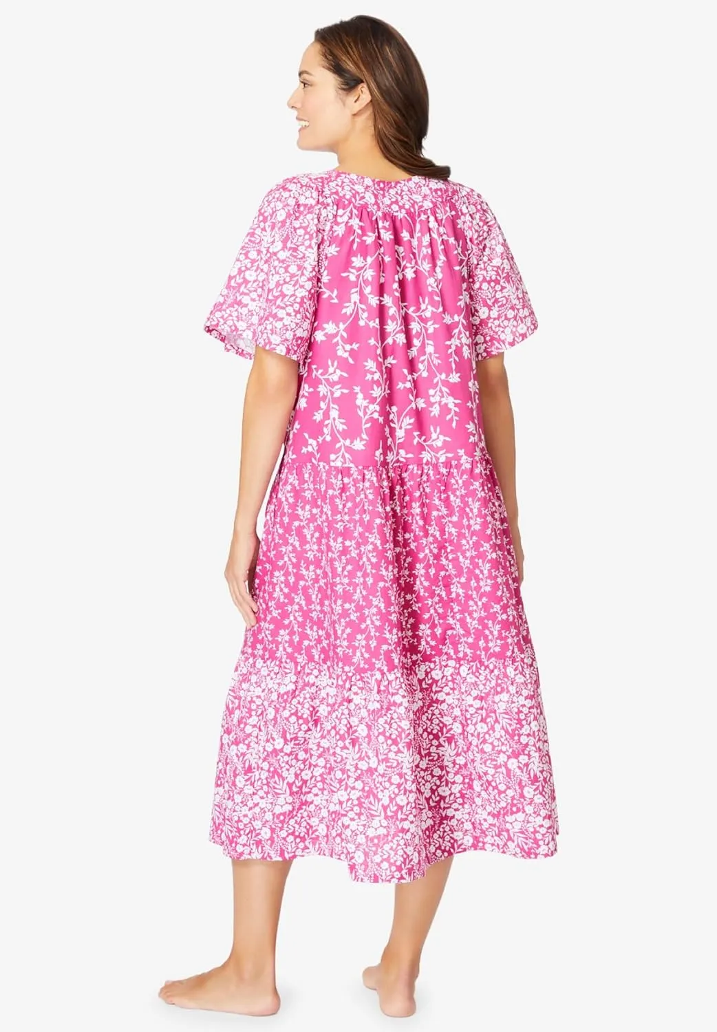 Only Necessities Plus Size Tiered Print Lounger