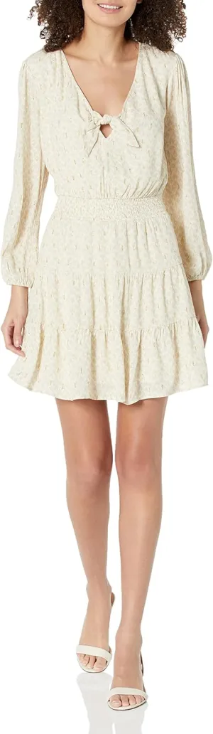 PAIGE Women's Sandee Three Quarter Sleeve Mini Day to Night Dress in Papaya Multi