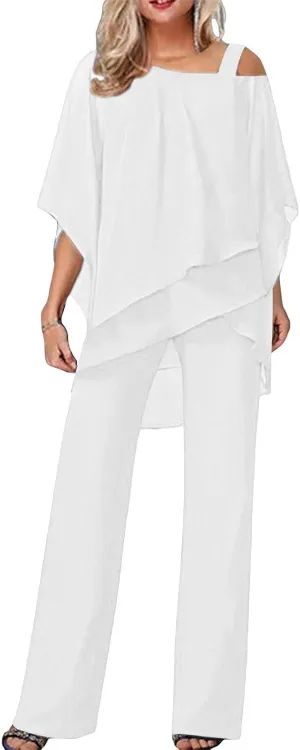Pants Suits for Women Dressy Plus Size Casual Business Suits Office Work Pantsuit Blazer Sets 2 Piece Outfits Grey XXL