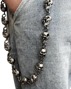 PINKPIN Trouser Chains for Men Pants Chain Jean Chains Belt Chain Biker Wallet Chain Skull Pants Chains for Men Biker Chain Punk Heavy Skull Goth Accessories