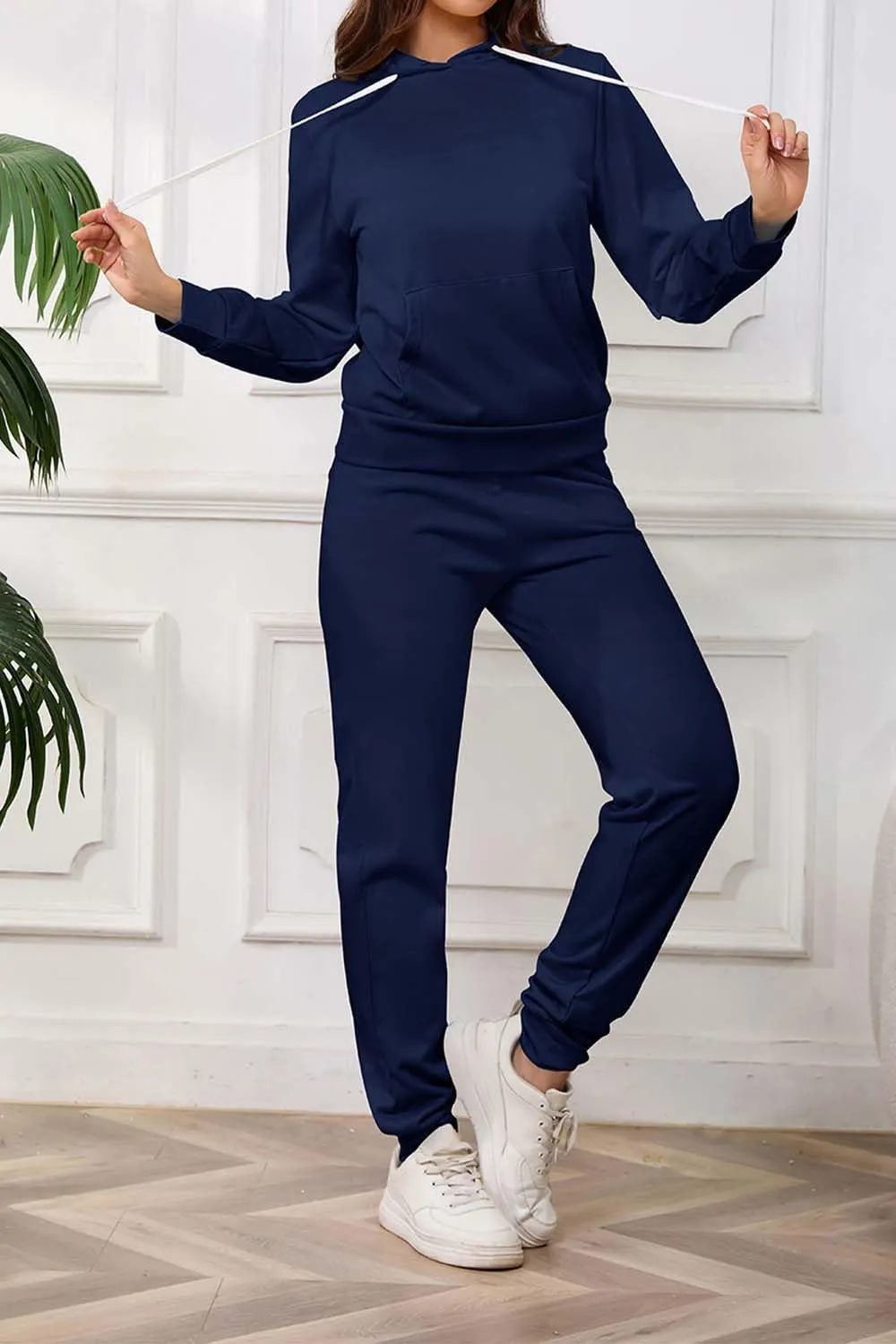 PINSV Sweatsuits Women 2 Piece Outfits Casual Jogging Suits Long Sleeve Hoodie Sweatpants Two Piece Tracksuits Sets