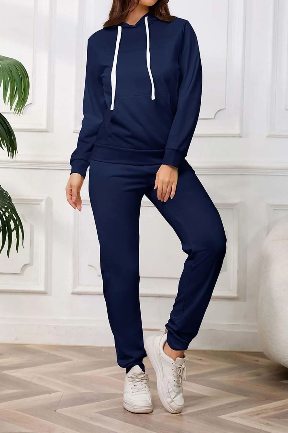 PINSV Sweatsuits Women 2 Piece Outfits Casual Jogging Suits Long Sleeve Hoodie Sweatpants Two Piece Tracksuits Sets