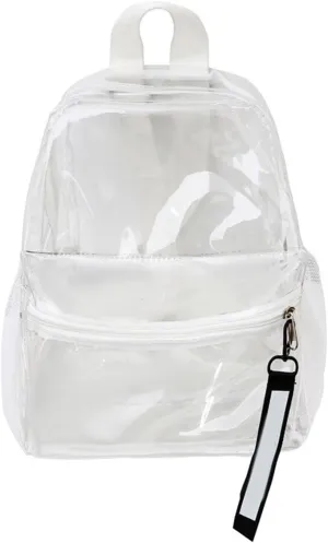 Plastic Clear Backpack with Adjustable Straps PVC Jelly Transparent Shoulder Book Bag for Travel Beach and Casual