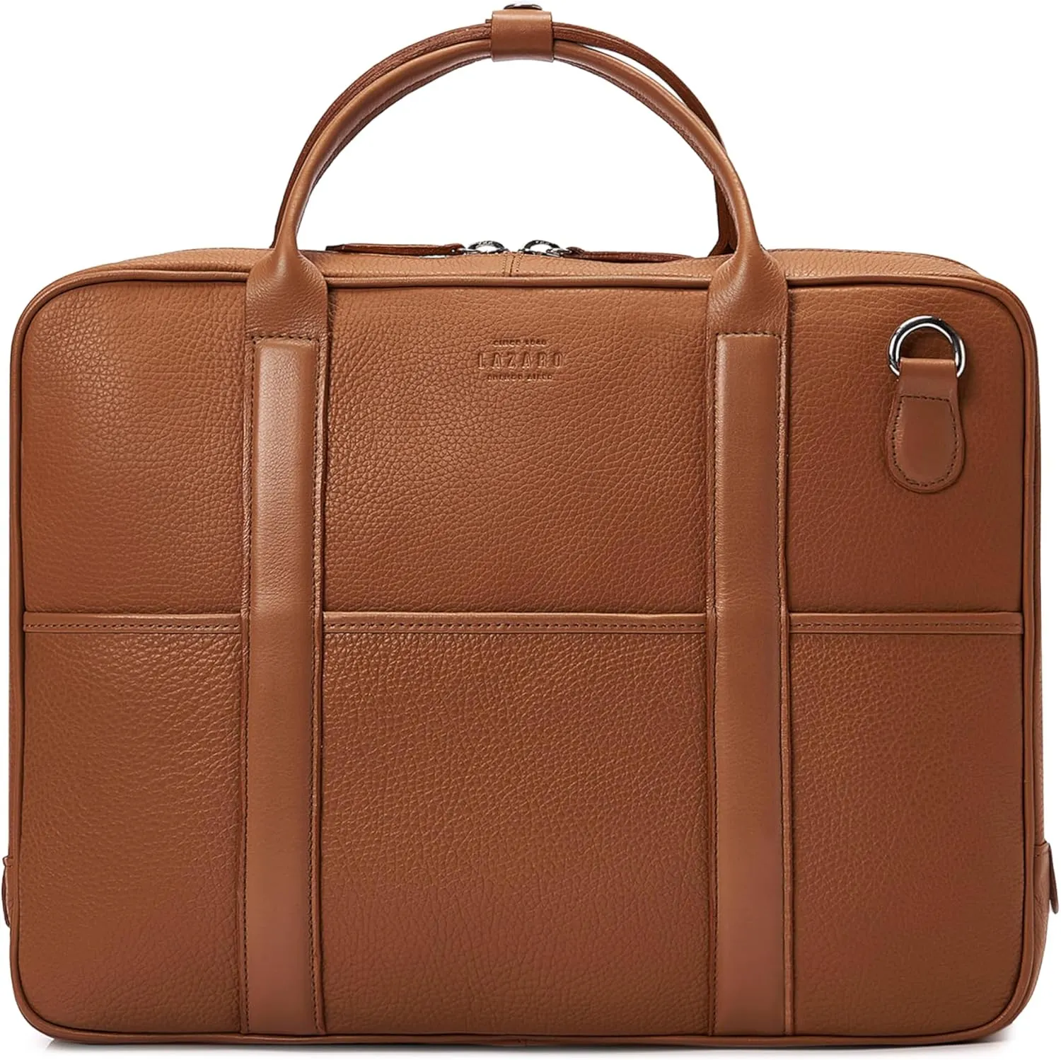 Premium Leather Briefcase for Men - Business Laptop Bag | Handmade Full Grain Leather Messenger Bag | Easily Fits 15 Inch Laptop | Perfect for Travel and Work | Tan