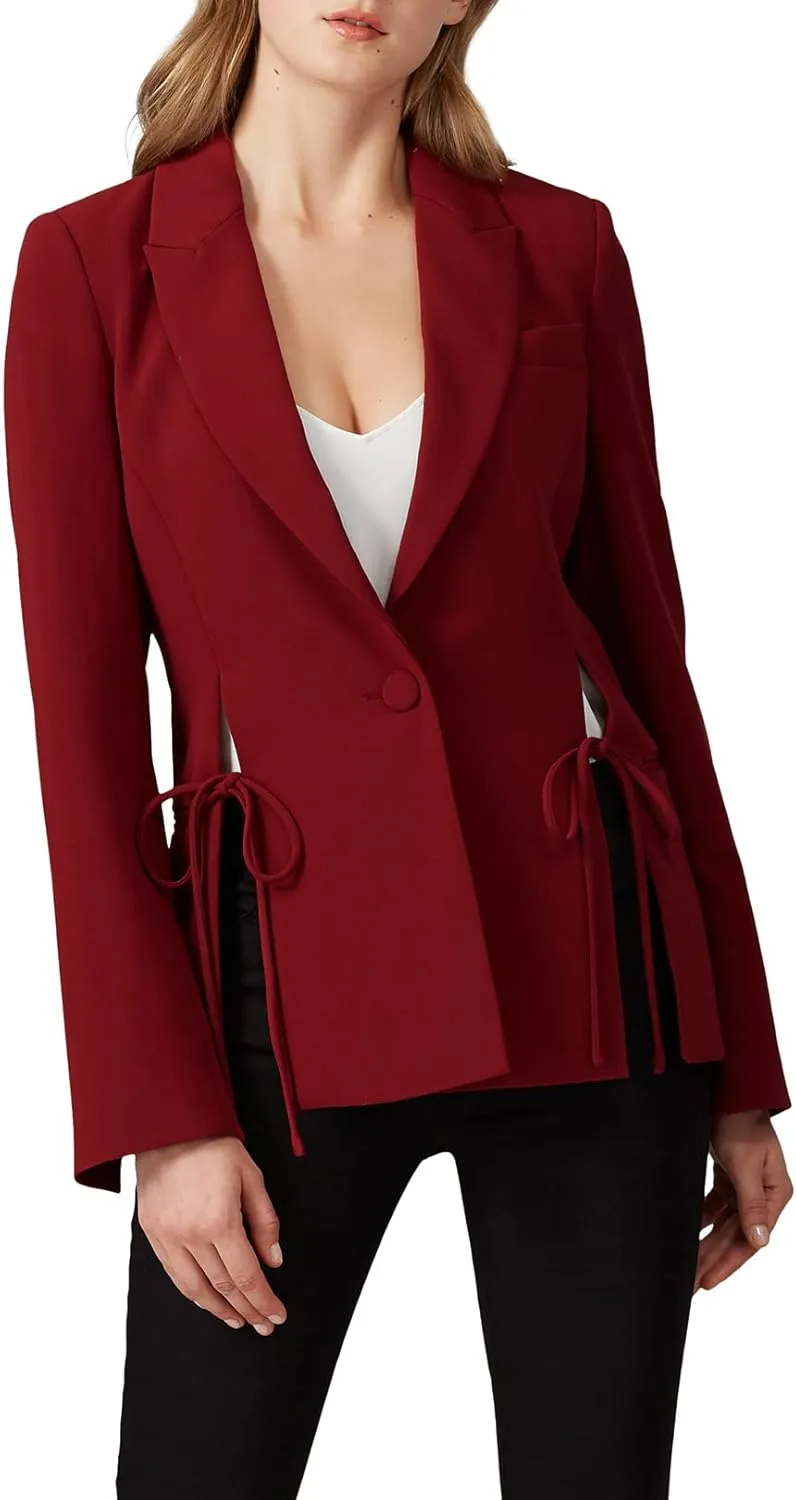 Rent The Runway Pre-Loved Red Tie Blazer