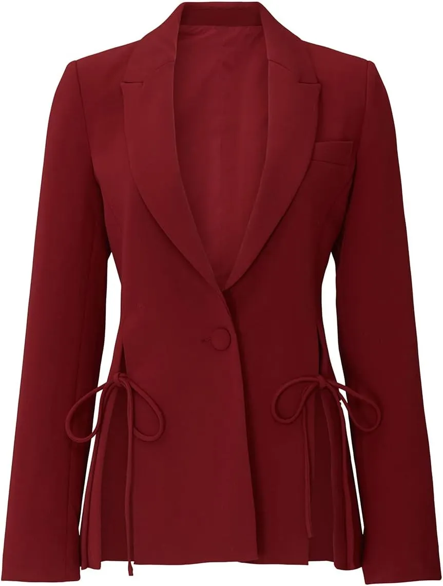Rent The Runway Pre-Loved Red Tie Blazer