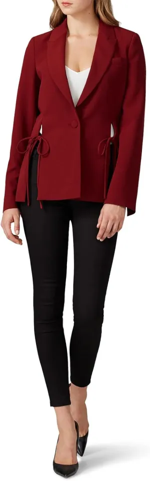 Rent The Runway Pre-Loved Red Tie Blazer