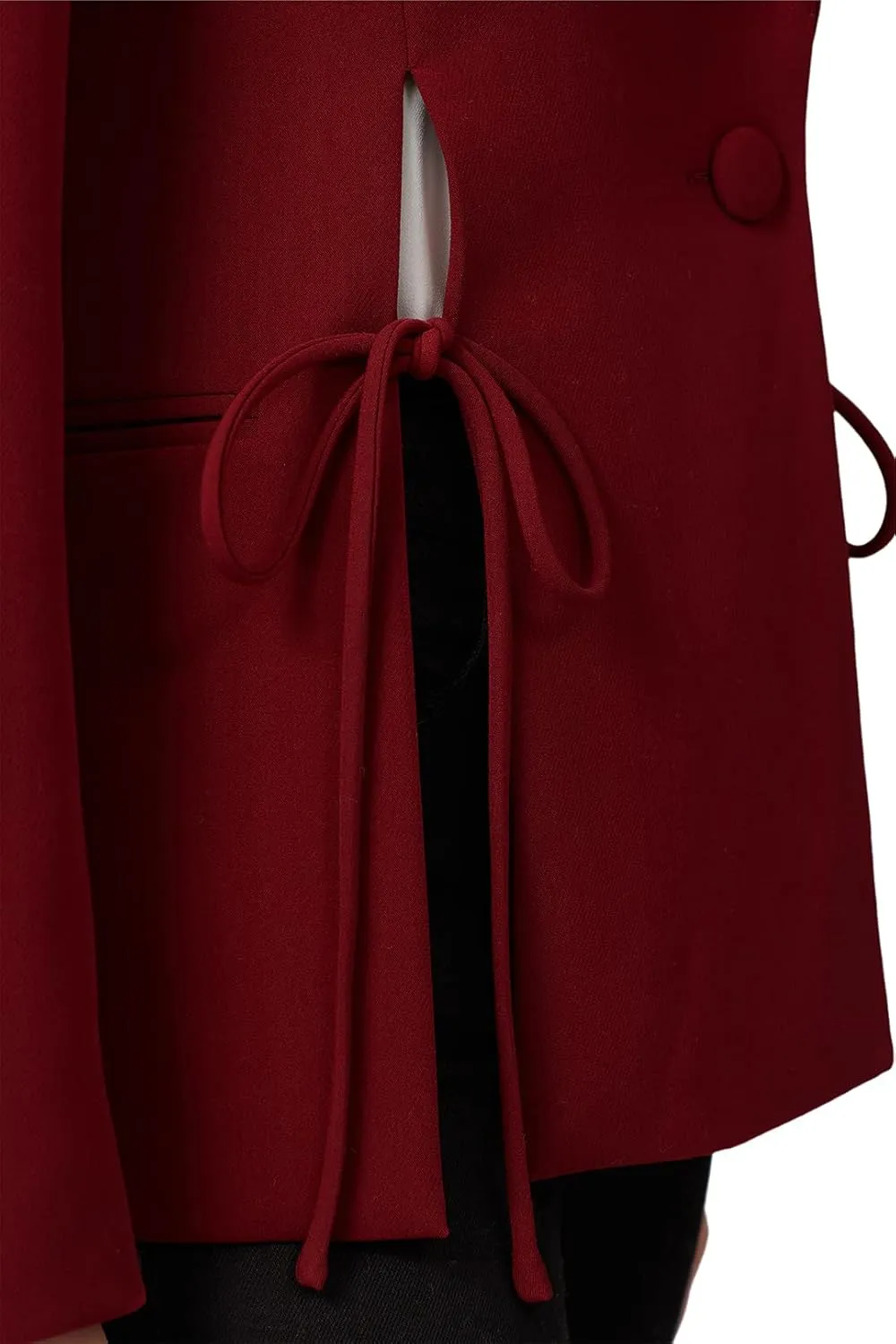 Rent The Runway Pre-Loved Red Tie Blazer