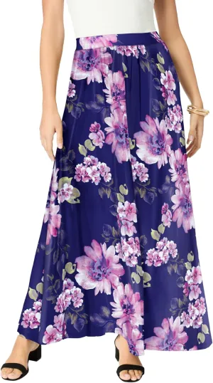Roaman's Women's Plus Size Ultrasmooth Fabric Maxi Skirt