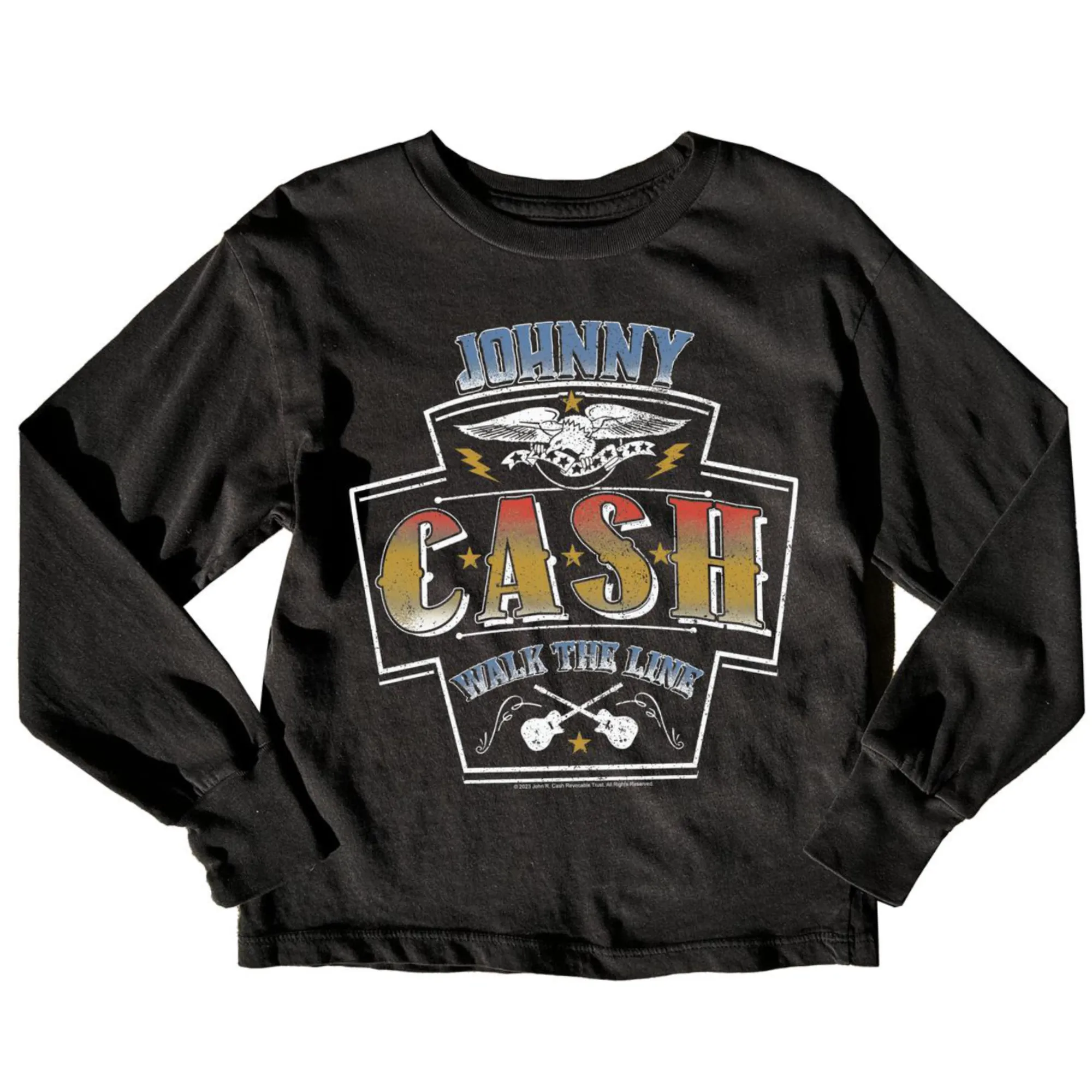 Rowdy Sprout - Johnny Cash Organic Long Sleeve in Black