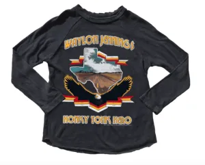 Rowdy Sprout - Waylon Jennings Long Sleeve in Vintage Black