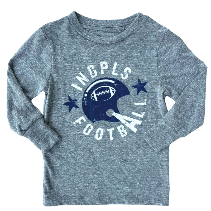 SILAS - Indianapolis Football Long Sleeve Tee in Heather Grey