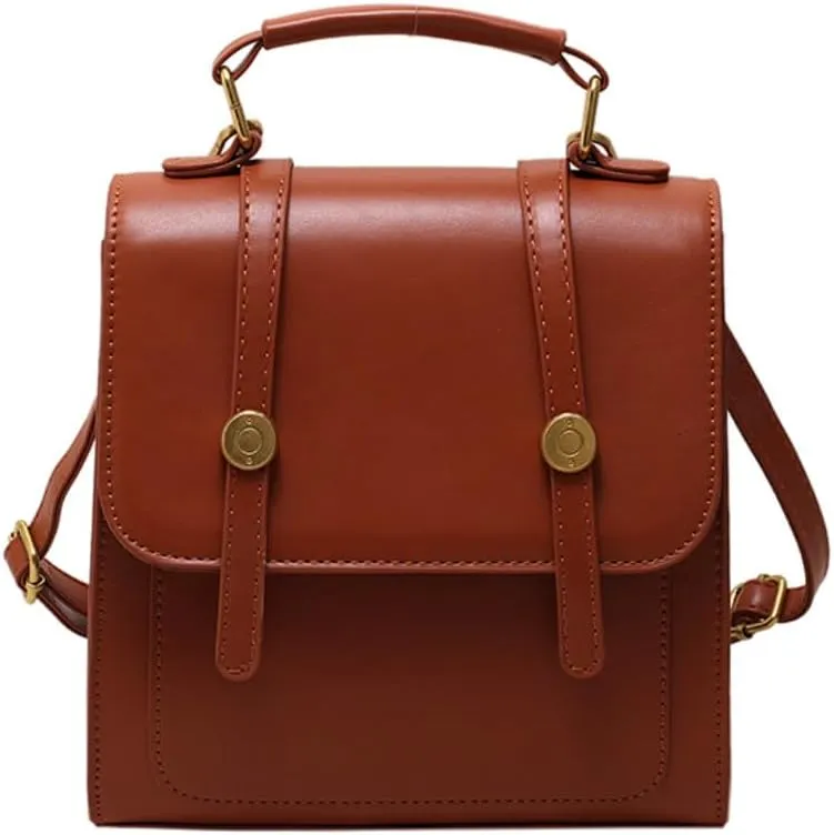 Small Backpack Leather for Women Mini Backpacks Purse Womens Backpack Purse Backpacks Purses, Brown, One Size