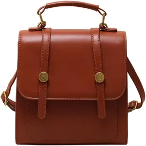 Small Backpack Leather for Women Mini Backpacks Purse Womens Backpack Purse Backpacks Purses, Brown, One Size