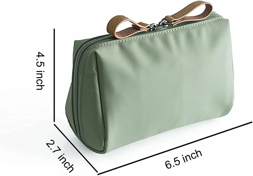 Small Makeup Bag for Purse, Makeup Pouch Small Cosmetic Bag Mini Portable Handbag for Women and Girls (Black)