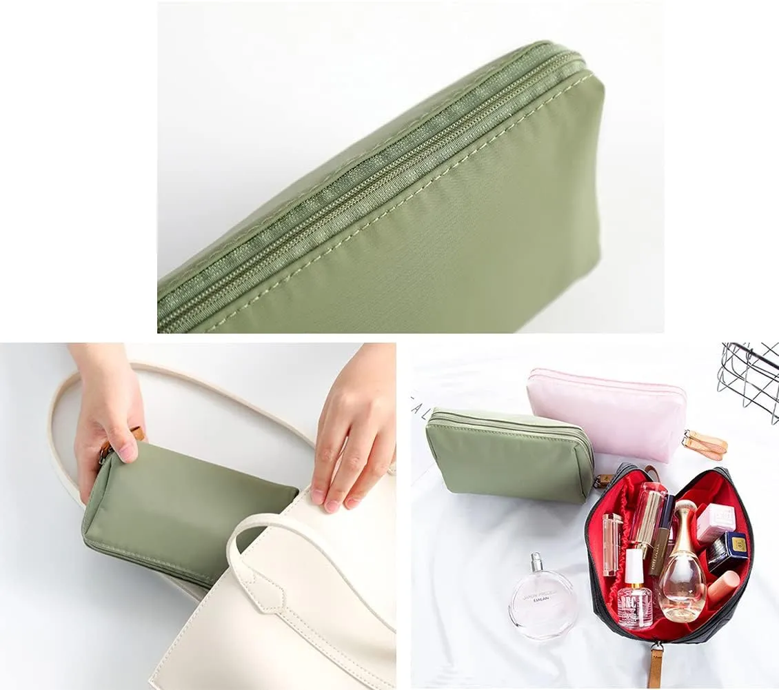 Small Makeup Bag for Purse, Makeup Pouch Small Cosmetic Bag Mini Portable Handbag for Women and Girls (Black)
