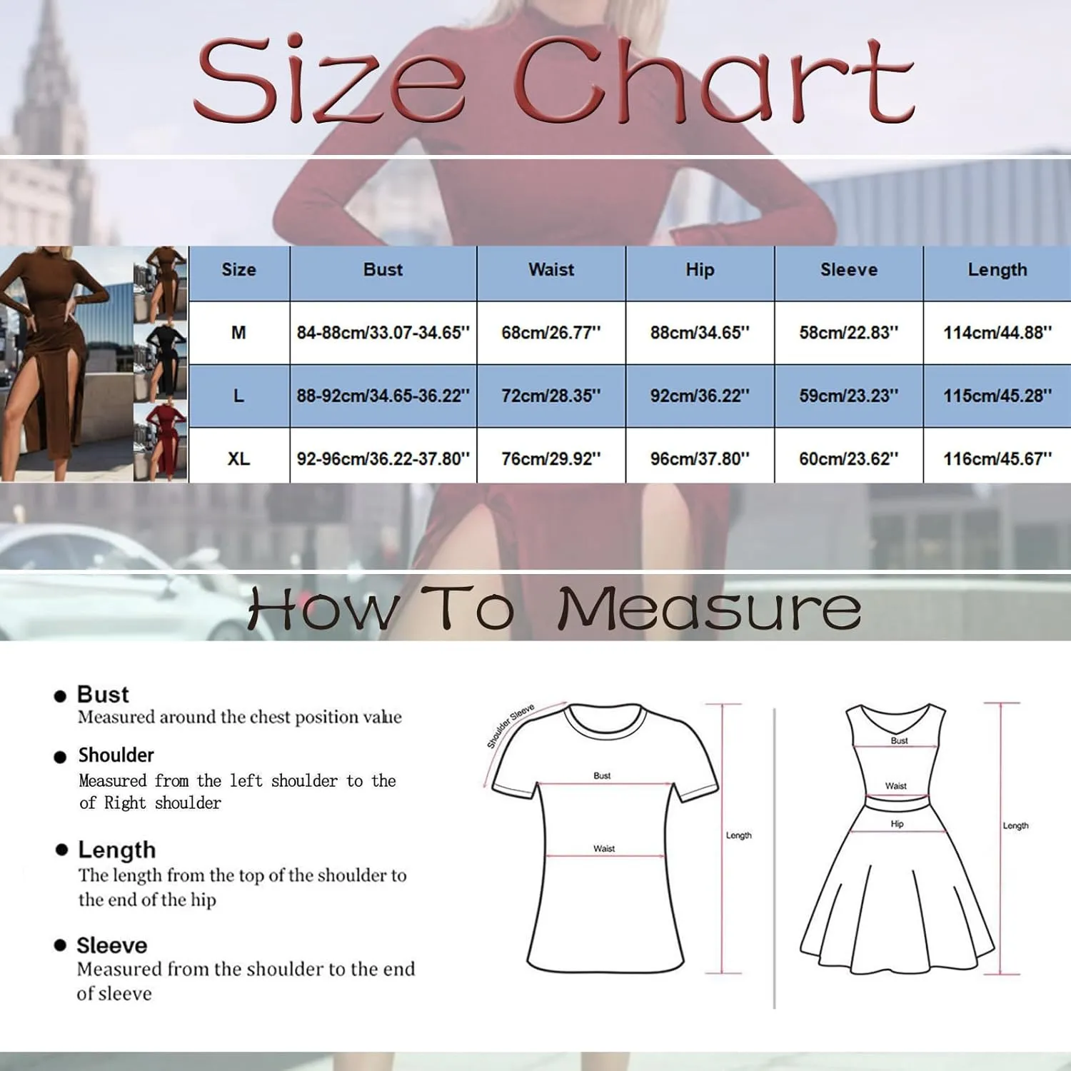 Solid Color Bodycon Split Hem Turtleneck Long Sleeve Ribbed Midi Dress for Women Autumn Plus Size Fall Dresses