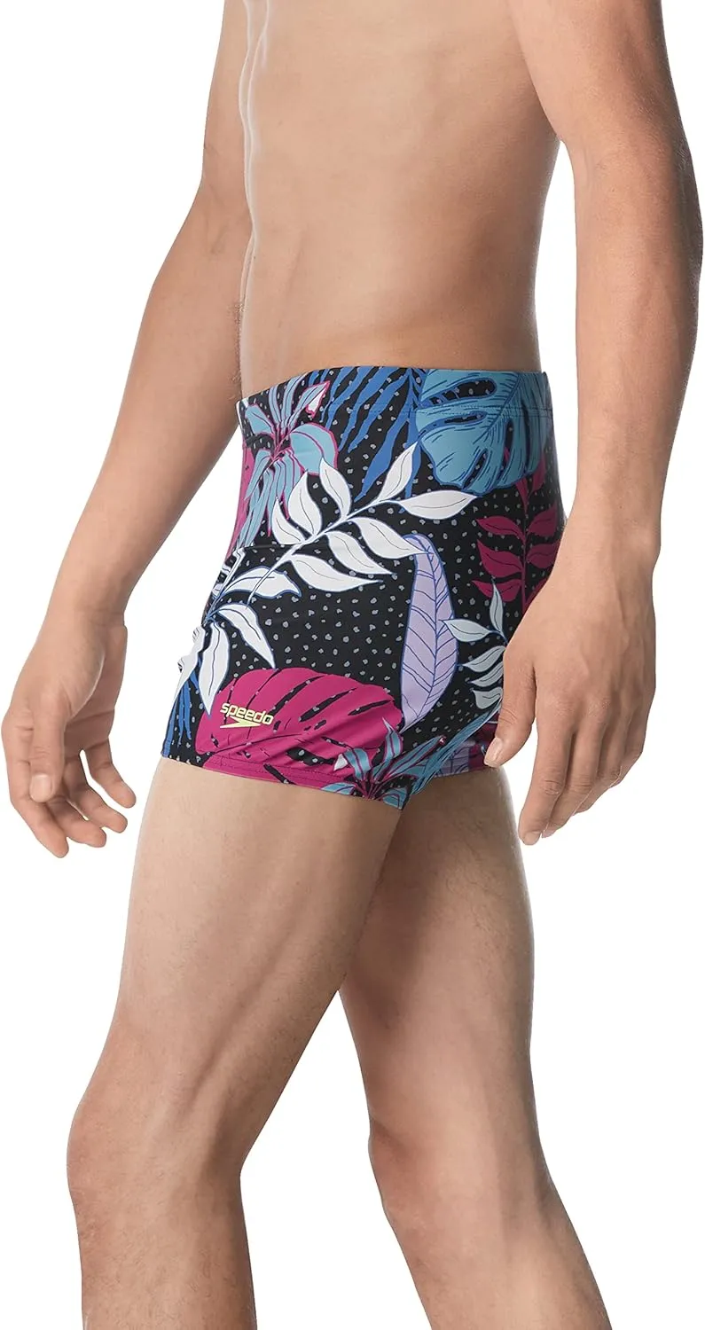 Speedo Men's Swimsuit Square Leg Printed