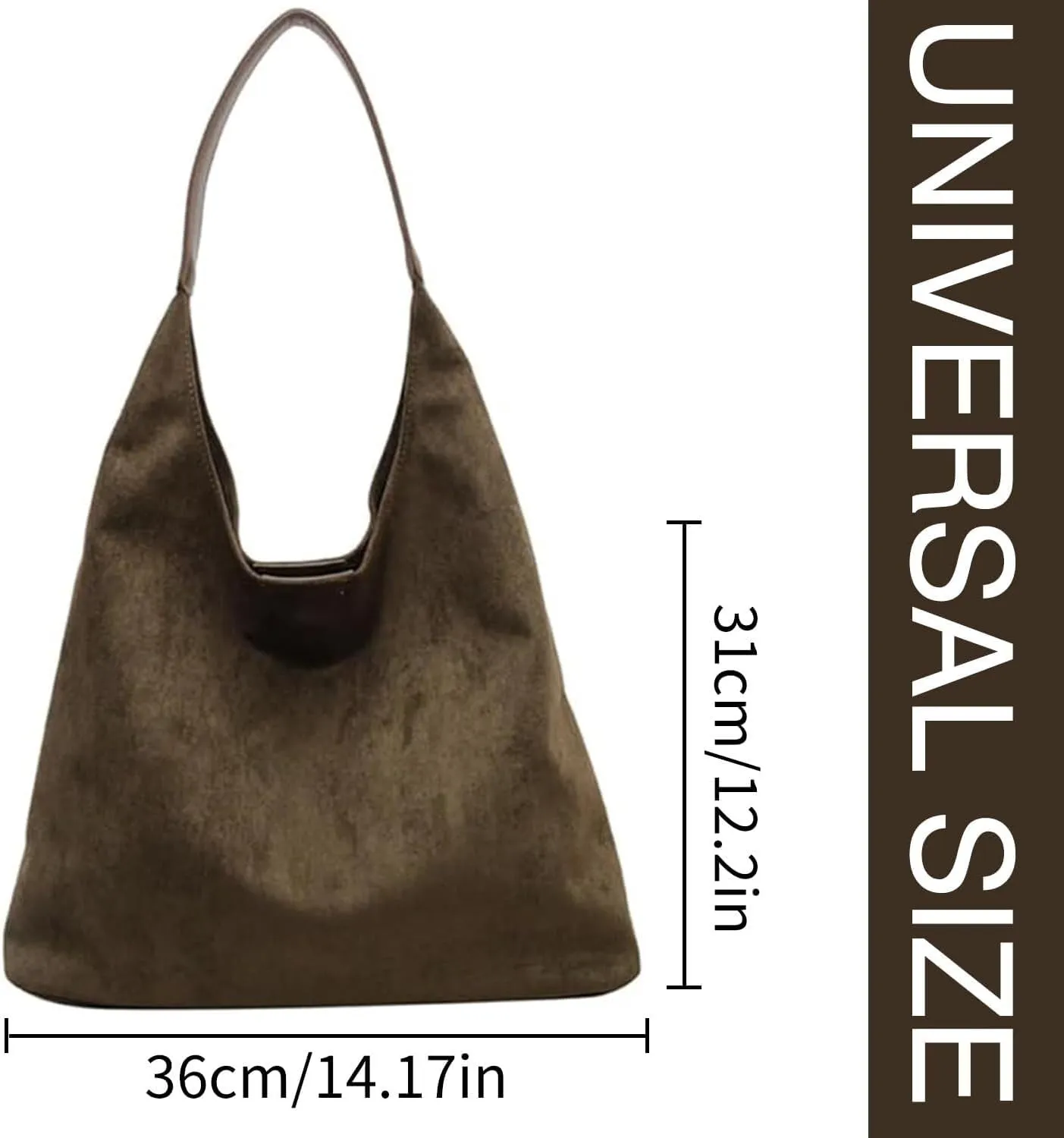 Suede Bucket Bag Crossbody Hobo Shoulder Tote Handbag for Women Large Slouchy Purse Suede Handbags Collection
