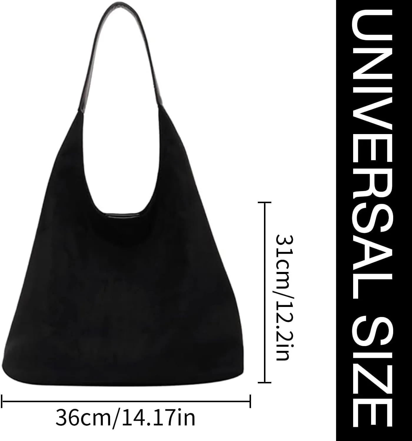 Suede Bucket Bag Crossbody Hobo Shoulder Tote Handbag for Women Large Slouchy Purse Suede Handbags Collection