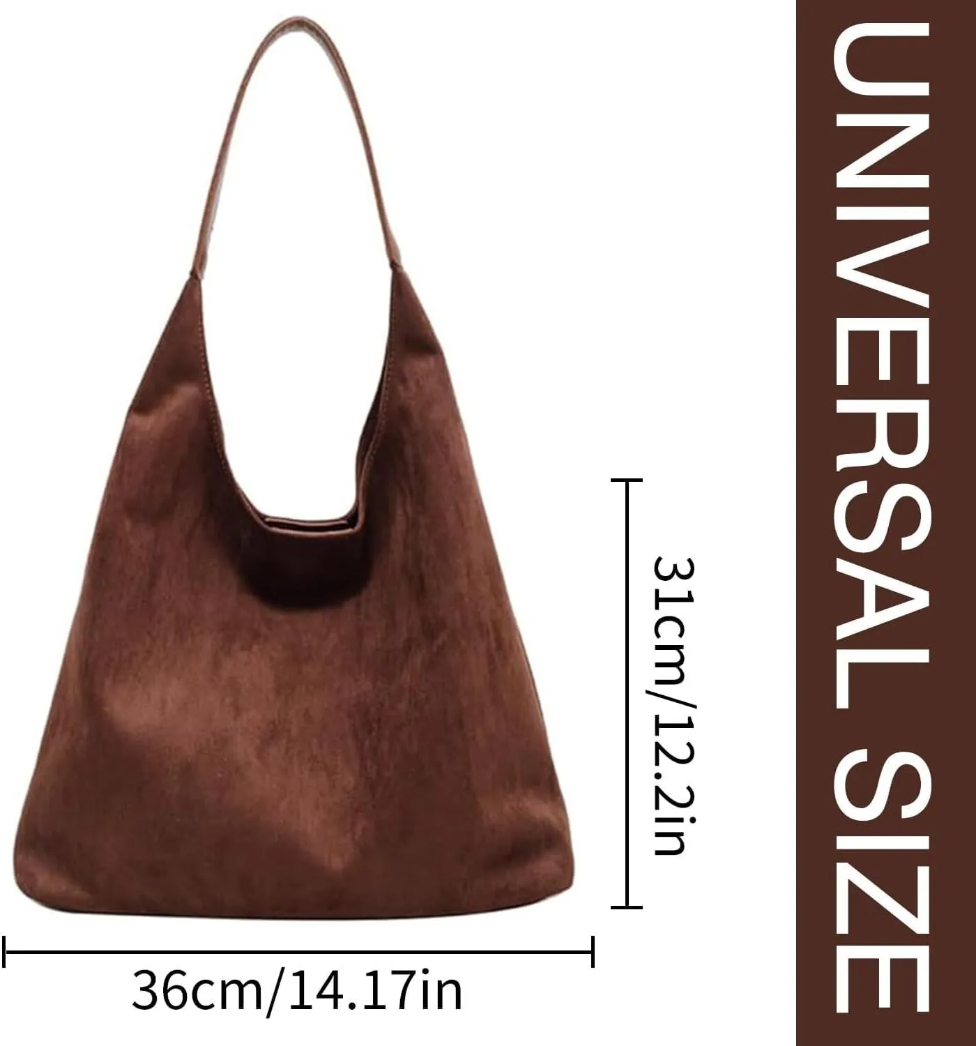 Suede Bucket Bag Crossbody Hobo Shoulder Tote Handbag for Women Large Slouchy Purse Suede Handbags Collection