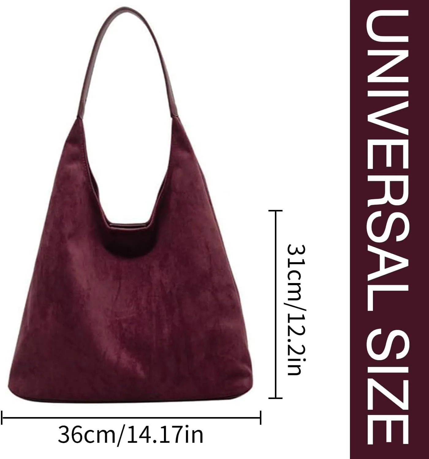 Suede Bucket Bag Crossbody Hobo Shoulder Tote Handbag for Women Large Slouchy Purse Suede Handbags Collection