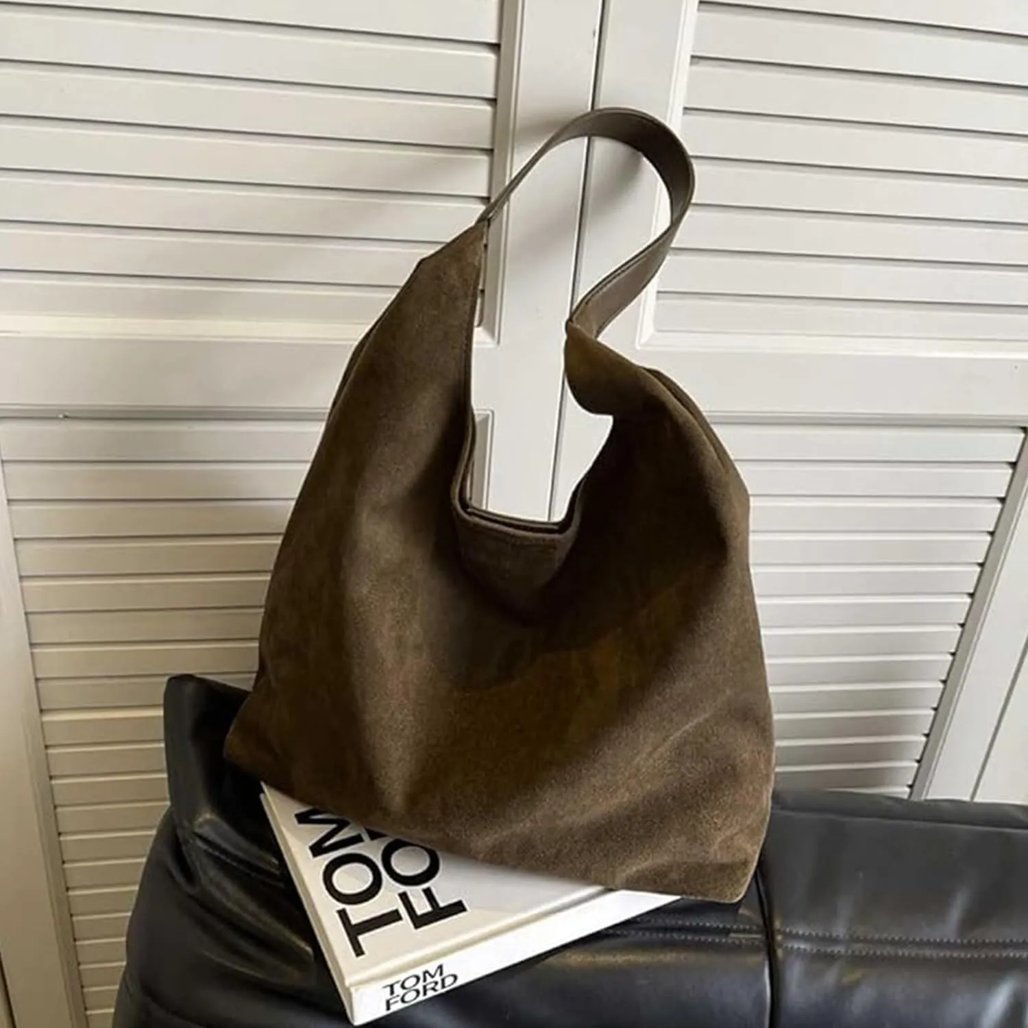 Suede Bucket Bag Crossbody Hobo Shoulder Tote Handbag for Women Large Slouchy Purse Suede Handbags Collection