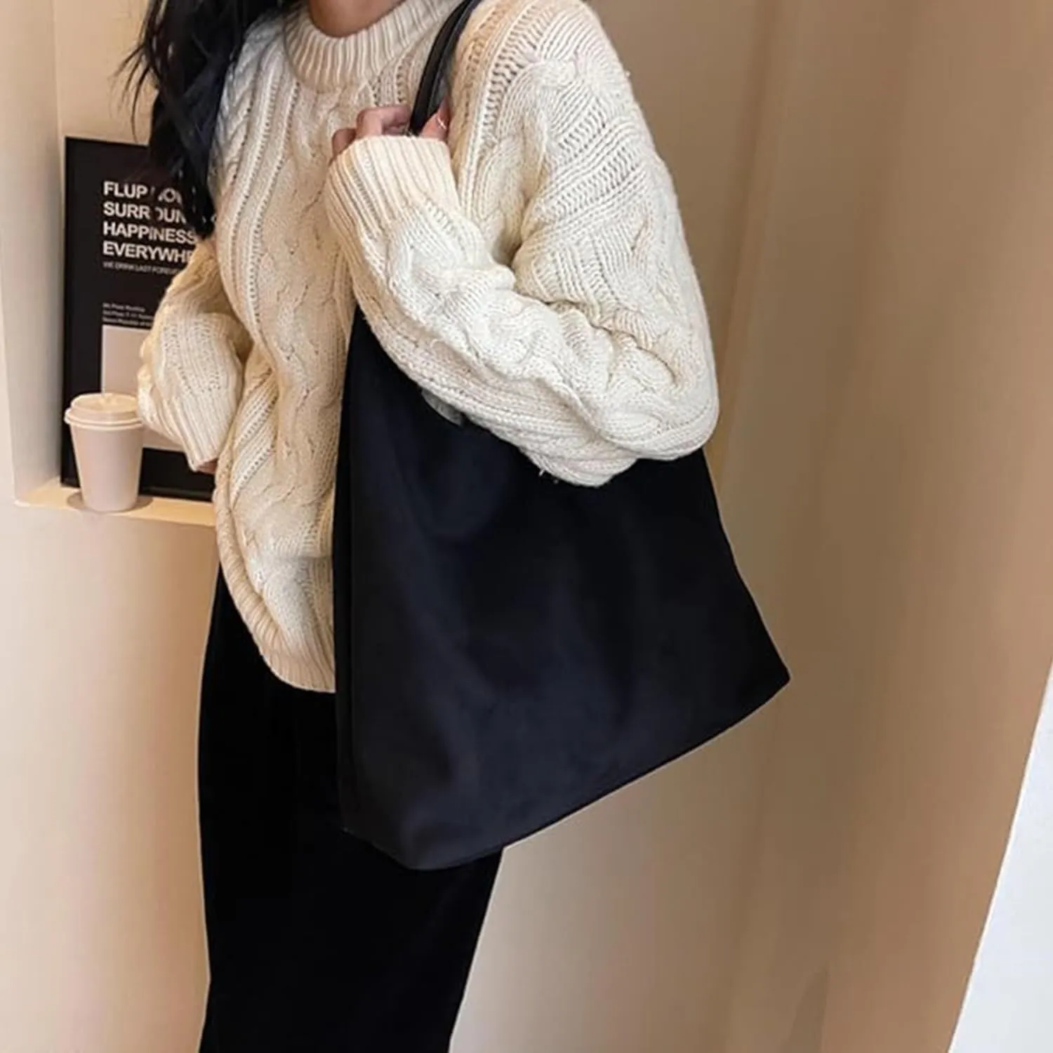 Suede Bucket Bag Crossbody Hobo Shoulder Tote Handbag for Women Large Slouchy Purse Suede Handbags Collection
