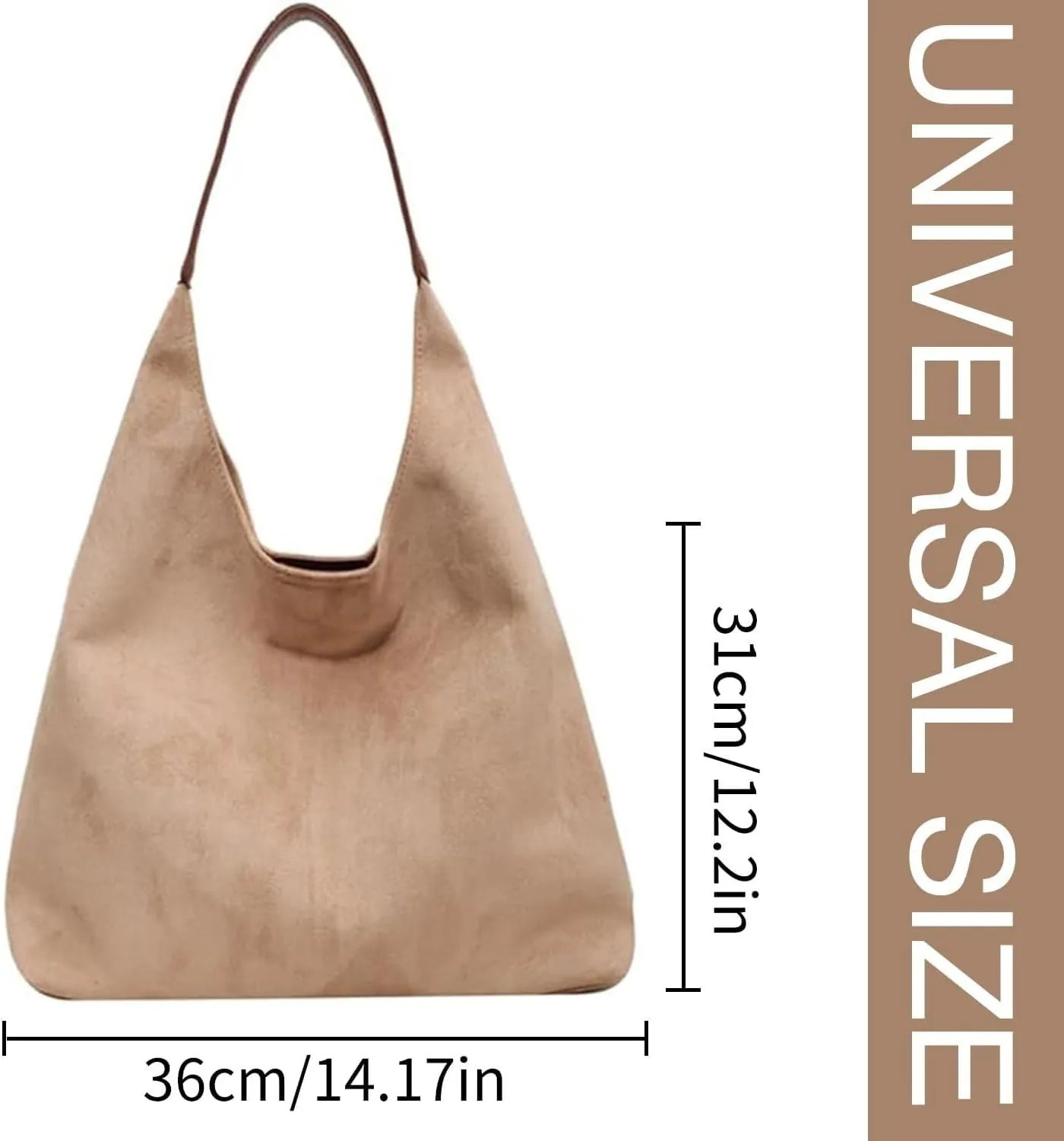 Suede Bucket Bag Crossbody Hobo Shoulder Tote Handbag for Women Large Slouchy Purse Suede Handbags Collection