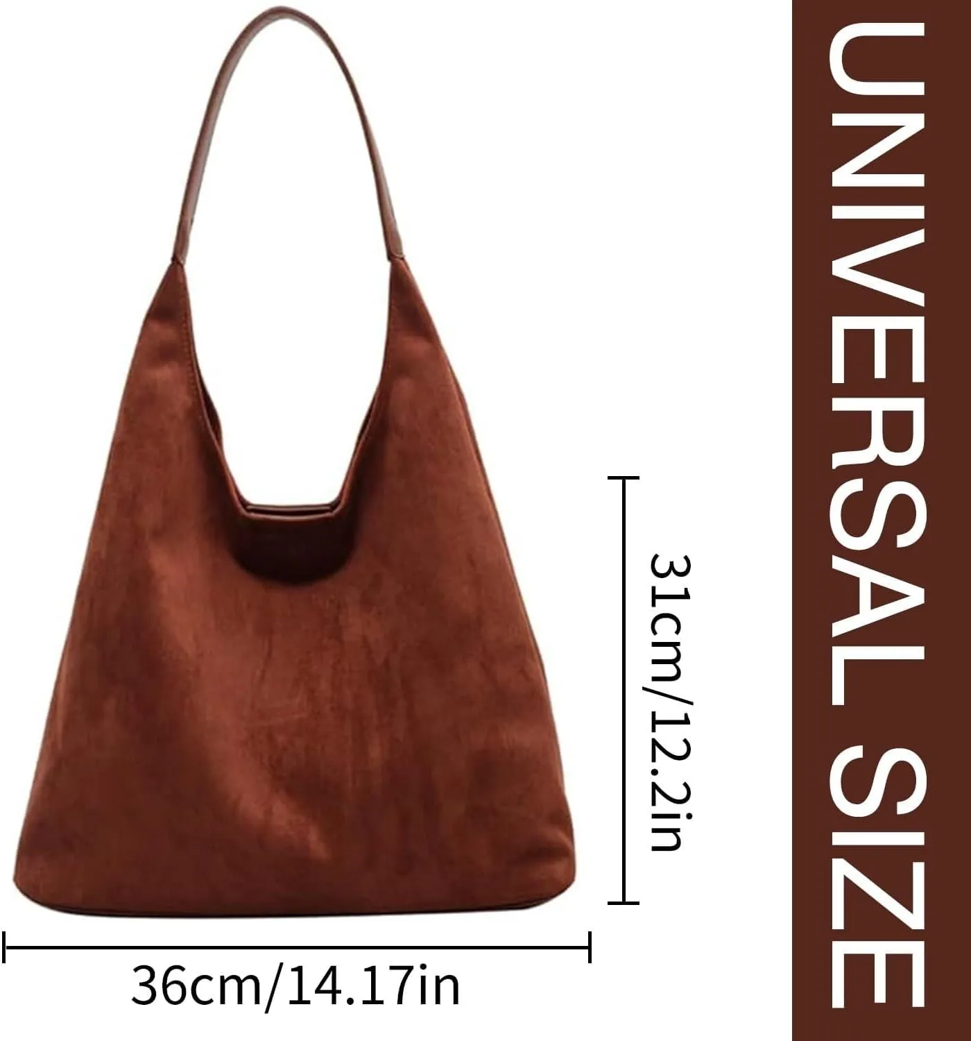 Suede Bucket Bag Crossbody Hobo Shoulder Tote Handbag for Women Large Slouchy Purse Suede Handbags Collection