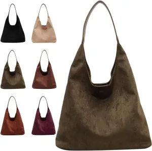 Suede Bucket Bag Crossbody Hobo Shoulder Tote Handbag for Women Large Slouchy Purse Suede Handbags Collection