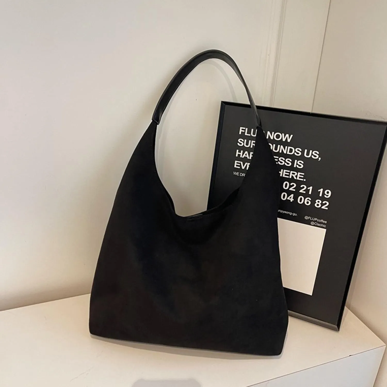 Suede Bucket Bag Crossbody Hobo Shoulder Tote Handbag for Women Large Slouchy Purse Suede Handbags Collection