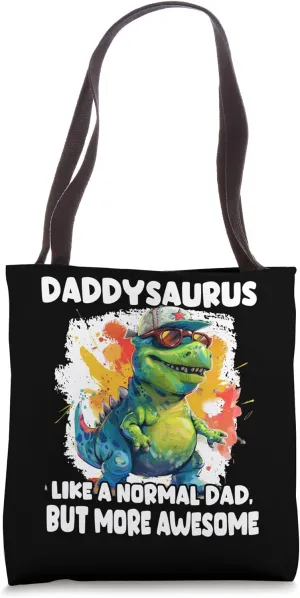 T-Rex T for fathers, funny outfit for family men T-Rex Tote Bag