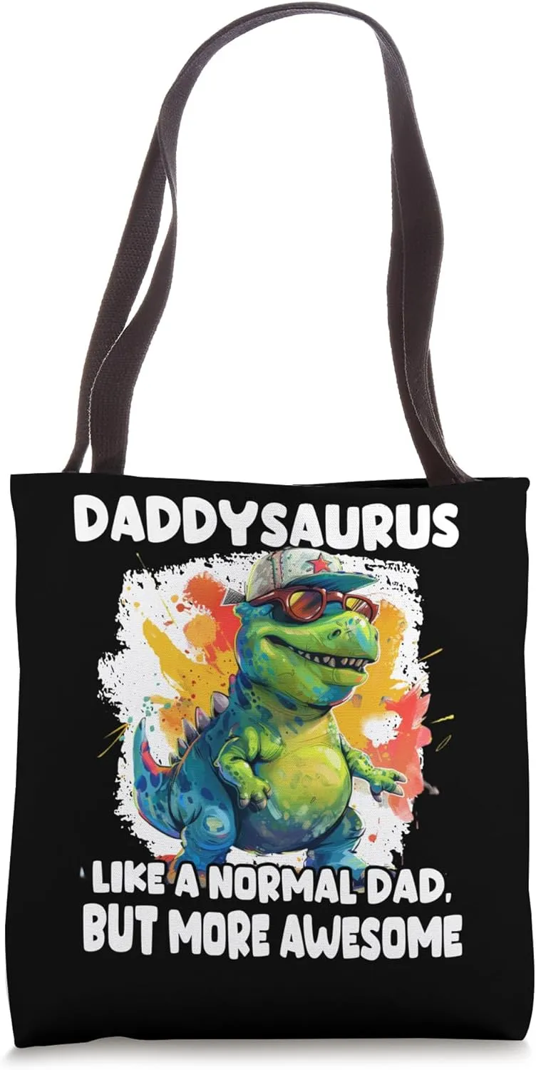 T-Rex T for fathers, funny outfit for family men T-Rex Tote Bag