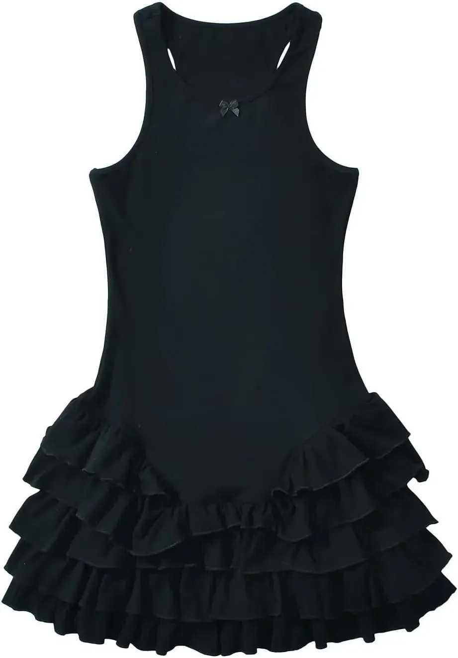 Tank Ruffle Mini Dress Basque Waist Summer Y2k Sleeveless Bodycon Sexy Sundress Boat Neck Flowy Vacation Outfits