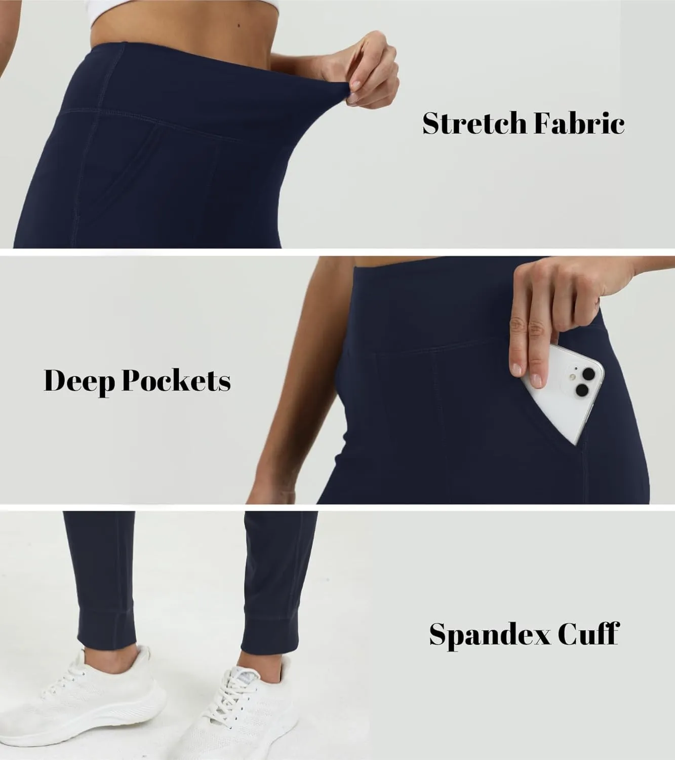 TOPYOGAS Womens High Waisted Joggers Casual Leggings Athletic Yoga Pants with Pocket Workout Pants