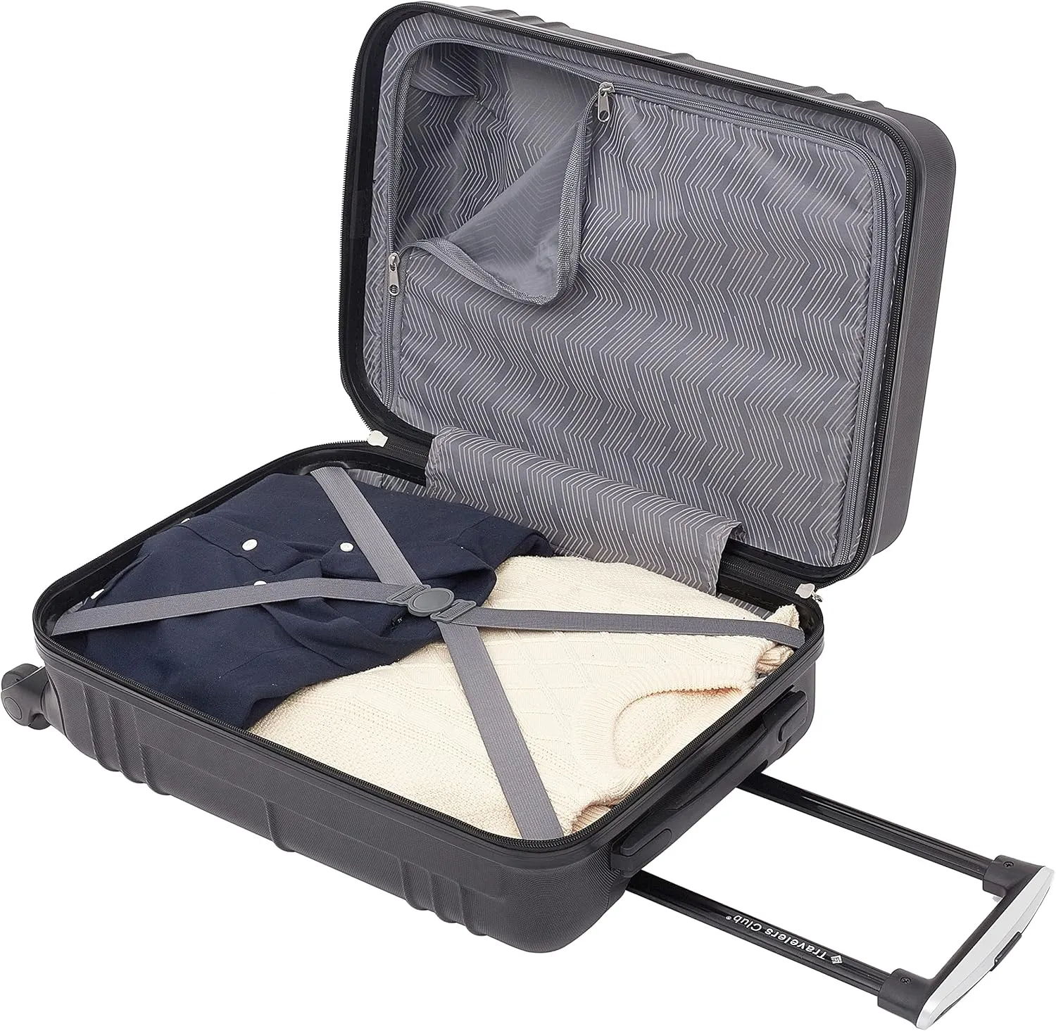 Travelers Club Richmond Spinner Luggage, Black, Carry-On 22-Inch