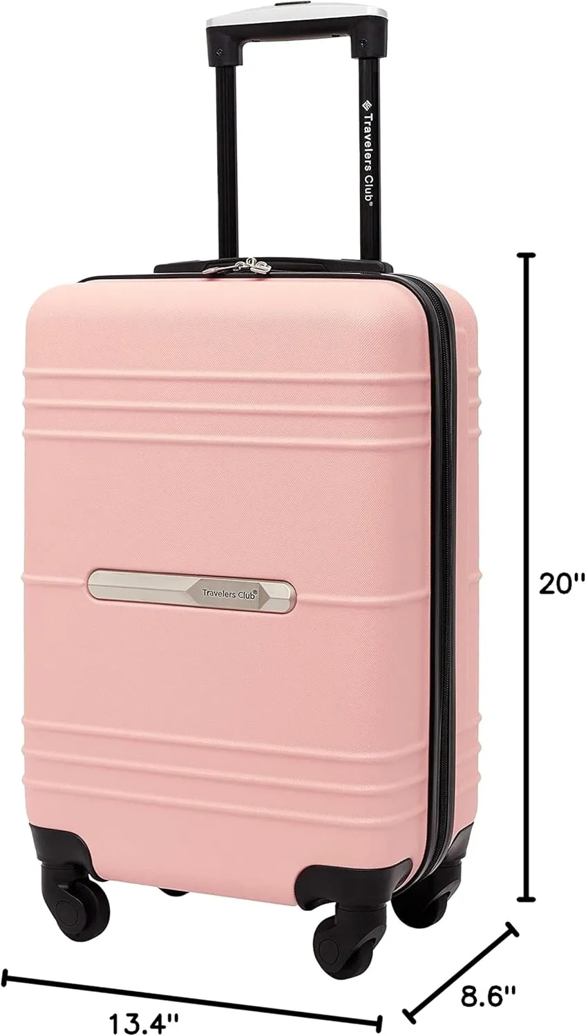Travelers Club Richmond Spinner Luggage, Rose Gold, Carry-On 22-Inch